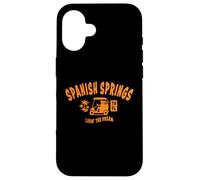 Spanish Springs TV Florida USA - Carrito de golf con diseño de palmeras Carcasa para iPhone 16