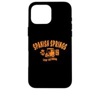 Spanish Springs TV Florida USA - Carrito de golf con diseño de palmeras Carcasa para iPhone 16 Pro Max