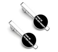 SPANK ME I'VE BEEN NAUGHTY - Juego de 2 divertidos clips de corbata para hombre, estampados, para negocios, bodas, 5.5x2.2cm, Cobre galvanizado