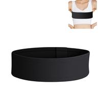 SpaNn Sujetador Deportivo Tipo Banda Ajustable Que no sacude el Pecho, Banda de Sujetador Deportiva para Correr con Banda de Soporte para el Busto (M,Black)