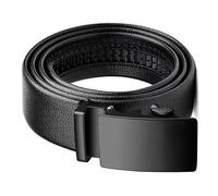 spanshop Cinturón Hombre Cuero Sintetico y hebilla Automática ajustable Cinturón De Hombre -Tamaño Ajustable cinturon negro chico, cinturones negros hombre, cinturones elegantes.