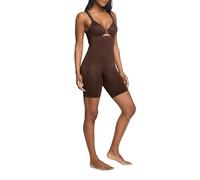 SPANX ASSETS - Faja moldeadora sin costuras, pantalón corto de cintura alta a medio muslo, marrón castaño, talla M