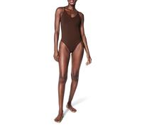 Spanx Mujer Seamless Power High-Waisted Thong Shapewear Bodysuit, Chestnut Brown, XL