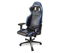Sillon Piel Oficina-gaming - Sparco - Azul..