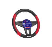 Sparco 1 Funda Universal para Volante de Coche, Negro/Rojo