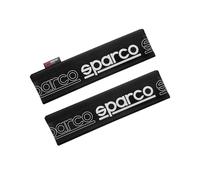 Sparco Almohadillas Protectoras Cinturón Coche Negras Modelo SPC1208 Poliéster Acolchado Extra-Cierre Velcro Universal 2 Piezas