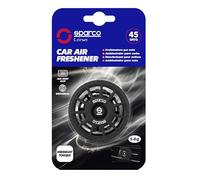 Sparco Ambientador de Coche en Gel con Clip para Aireador, Diseño de Rueda y Llanta Deportiva, Fragancia Midnight Torque, Aroma Ambarado Cálido con Matices Dulces, 5,8 Gramos