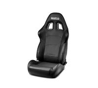 Sparco Asiento Deportivo R500 Torino, Cuero Negro Sintético, Ajustable