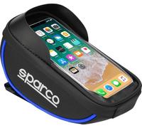 Sparco Bolsa Azul para teléfono móvil de Microfibra Impermeable con Pantalla táctil y Cremallera Doble