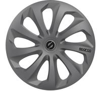 SPARCO Borchie Sicilia Set Universal Juego Calotas Espejos Auto Gris 16