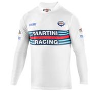 Sparco Camiseta Manga Larga Y Cuello Alto Martini Racing T. L 95% Algodón Blanco