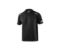 Sparco - Camiseta Técnica Tucson - Alta Visibilidad con Zonas Reflectantes - Hombros Reforzados para Mayor Durabilidad - Algodón y Poliéster con Efecto Piqué - Talla 4XL - Negro