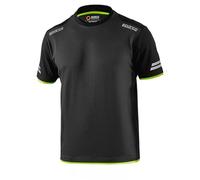 Sparco - Camiseta Técnica Tucson GSVF - Algodón y Poliéster Efecto Piqué - Alta Visibilidad en Mangas - Hombros Reforzados - Cumple EN ISO 13688:2022 - Talla M