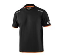 Sparco - Camiseta Técnica Tucson - Zonas Reflectantes Alta Visibilidad - Hombros Reforzados - Algodón y Poliéster Efecto Piqué - Talla 4XL - Negro