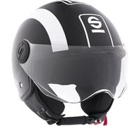 Sparco Casco de Moto Demi-Jet Blanco y Negro con Carcasa de ABS, Talla XL