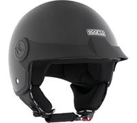 Sparco Casco Demi-Jet con Visera para Motocicletas en Color Negro Metalizado con Carcasa de ABS Talla XS