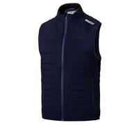 Sparco - Chaleco Estructura Vest (100gr) - Protección Térmica y Comodidad - Membrana TPU Repelente al Agua - Paneles Softshell Flexibles - Aislamiento Ligero Tipo Plumón - XS - AZUL