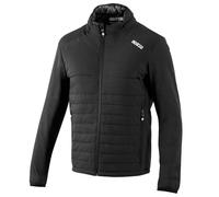 Sparco - Chaqueta de Mecánico Frame - Rendimiento y Estilo Combinados - Tejido Exterior Impermeable de Poliéster Opaco - Paneles Laterales Softshell para Flexibilidad - M - NEGRO
