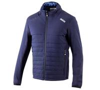 Sparco - Chaqueta de Mecánico Sparco - Rendimiento y Estilo Combinados - Impermeable con Membrana TPU - Softshell Flexible para Mayor Movilidad - Aislamiento Térmico Ligero - Talla S - Azul