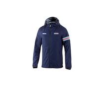 Sparco - Cortavientos Sparco Martini-R - Impermeable y Cortavientos - Diseño Exclusivo Martini Racing - Materiales Duraderos y Resistentes - Forro Elástico para Comodidad - Talla XXL - Azul