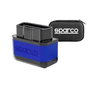 Sparco Dispositivo de Diagnosis de Coche Multimarca OBD2 Scanner Bluetooth 5.2 para iOS y Android Lector de Códigos de Error DTC Borrado de Fallos Motor Monitorización en Tiempo Real y Test Emisiones