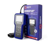 Sparco Dispositivo de Diagnosis de Coche OBD2 Scanner Lector de Códigos de Error Motor y Transmisión con Test de Batería y Emisiones I/M Readiness Multilingüe para Vehículos Gasolina