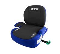 Sparco F100KI Alzador Infantil con Respaldo y Conectores ISOFIX | Para Niños de 125 a 150 cm (22-36 kg) | Diseño Ergonómico y Reclinable | Tejido Lavable | Azul y Negro | Homologado ECE R129/03