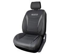 Sparco Funda de Asiento Delantero Premium 3D, Amazon Exclusive, PVC con Acolchado de Espuma 5 mm, Juego de 3 Piezas, Universal y Fácil de Limpiar