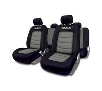 SPARCO Funda de asiento universal : 2 asientos (delanteros) + 3 asientos (traseros) Negro / Gris (Ref: SPC1019GR)