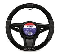 Sparco Funda de Volante de Coche Universal Antideslizante Gris y Negra SPC1108