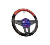 Sparco Funda de Volante Sparco S122, Ante y PVC, Color Rojo