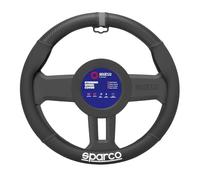 Sparco Funda Volante de Coche SPS131 Negro Carbono Universal 38 cm Material PVC y Goma Elástica Anti decoloración Agarre Cómodo y Fácil Instalación
