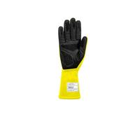 Sparco - Guantes Racing Land - Costuras Interiores para Comodidad - Palma con Inserciones de Ante para Mejor Agarre - Conforme a FIA 8856-2018 para Seguridad Máxima - Talla 12 - Amarillo