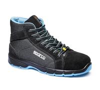 Sparco Horizon, Zapatos de Seguridad y contra Incendios Unisex Adulto, Negro Celeste, 41 EU