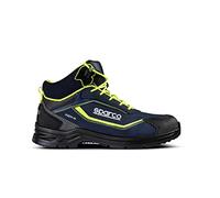 sparco, Industrial Shoe Unisex adulto, Blu Marine Giallo Fluo, 42 EU