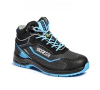 Sparco Indy-He Sunny ESD S3S SR FO LG - Zapatos de seguridad altos para hombre S3 ESD HRO. Impermeables, Metal Free, Soporte de Tobillo, Ladder Grip - EU 38