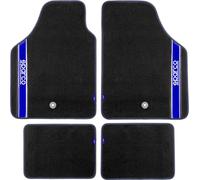 SPARCO Juego Completo 03763 Tapetes Universales De Moqueta Auto Azul 4 Piezas
