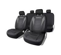 Sparco Juego Completo de Fundas de Asiento Coche 5 Cabezal 9 Piezas, Amazon Exclusive, PVC Resistente, Universales con Sistema de Cremallera, Instalación Rápida y Fácil Limpieza