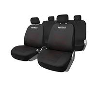 Sparco Juego Completo de Fundas de Asiento Sparco Corsa, Universales, Color Negro/Rojo