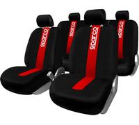 SPARCO Juego Completo SPC1011 Fundas Asientos Auto Universales Rojas Delanteras