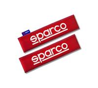 Sparco Juego de 2 Almohadillas de Cinturón SPC Poliéster Rojo Universales