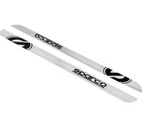 Juego de umbrales, 450 x 40 mm, aluminio color plata con logo sparco en negro