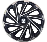 Sparco Juego de 4 Fundas para Ruedas de Coche de 15 Pulgadas Varese SPC1580SVBK Plateadas y Negras