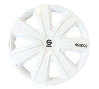 Sparco Juego de 4 Tapacubos Palermo 16 Pulgadas Blanco