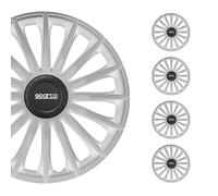 Sparco Juego de 4 Tapacubos Treviso 16 Pulgadas Plateado