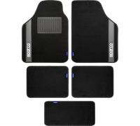 Sparco Juego de Alfombrillas para Coche Origin, 5 Piezas, PVC Negro/Gris, universales, Antideslizantes y Lavables, diseño Deportivo y Protector