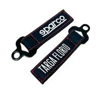 sparco Llavero De Cuero Targa Florio Negro
