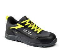 Sparco Nitro - Zapatos de Seguridad S3S ESD en Microfibra Suede Resistente al Agua, EN ISO 20345, Suela PU