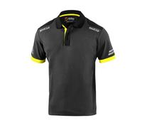 Sparco Polo Tecnología Toledo T.L de Algodón Y Poliéster Gris Oscuro/Amarillo