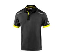 Sparco Polo Tecnología Toledo T.M de Algodón Y Poliéster Gris Oscuro/Amarillo